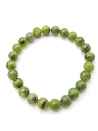 Bracelet Jade Néphrite perles 8mm - Pierres et vertus - Gaiance Minéraux