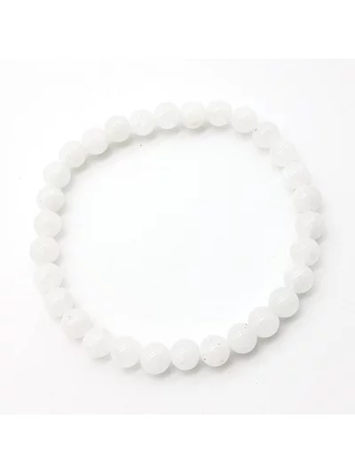 Bracelet Pierre de Lune Blanche perles 6mm - Pierres et vertus - Gaiance Minéraux