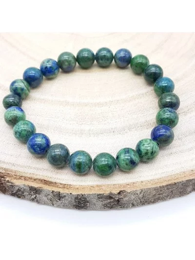 Bracelet Azurite Malachite perles 8mm - Pierres et vertus - Gaiance Minéraux