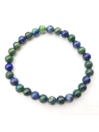 Bracelet Azurite Malachite perles 6mm - Pierres et vertus - Gaiance Minéraux