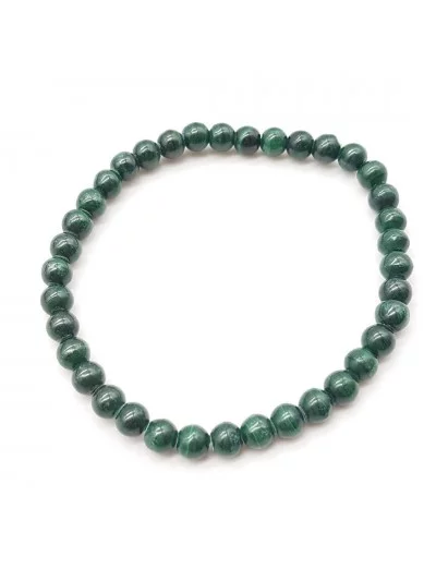 Bracelet Malachite naturelle perles 6mm - Pierres et vertus - Gaiance Minéraux