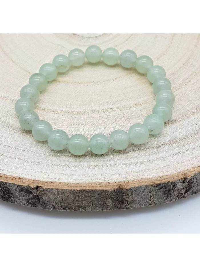 Bracelet Aventurine naturelle perles 8mm - Pierres et vertus - Gaiance Minéraux