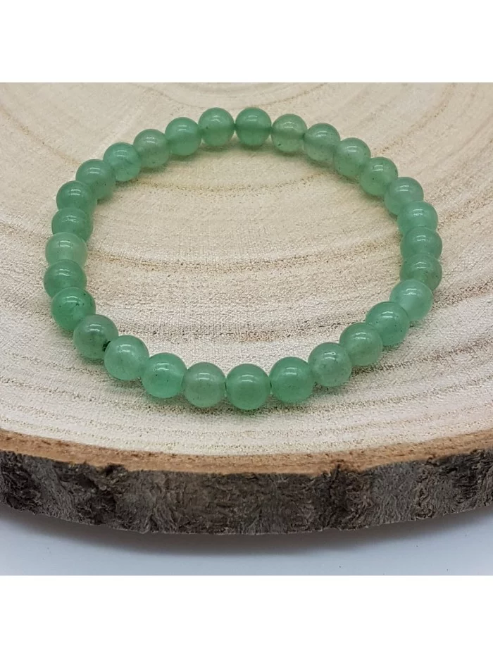 Bracelet Aventurine naturelle perles 6mm - Pierres et vertus - Gaiance Minéraux