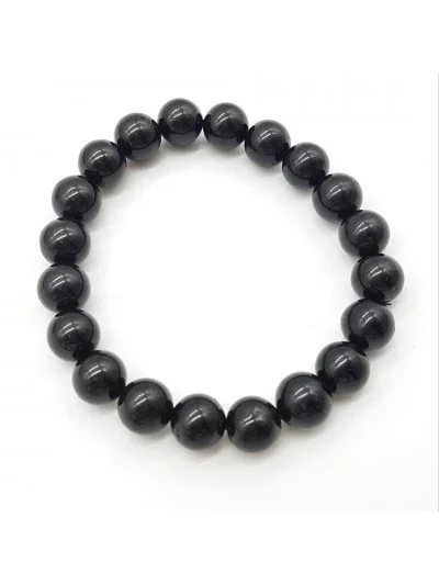 Bracelet Tourmaline Noire perles 10mm - Pierres et vertus - Gaiance Minéraux