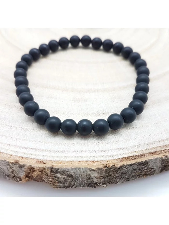 Bracelet Onyx Mat 5mm - Vertus, Bienfaits et Propriétés Lithothérapie