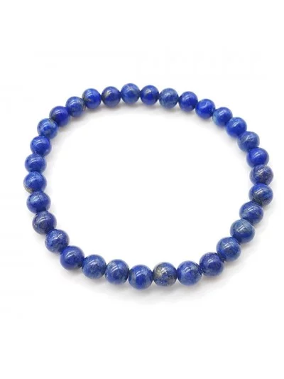 Bracelet Lapis Lazuli perles 6mm - Pierres et vertus - Gaiance Minéraux