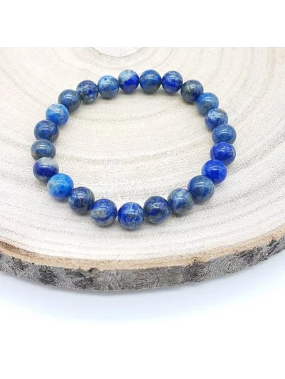 Bracelet Lapis Lazuli perles 8mm - Pierres et vertus - Gaiance Minéraux