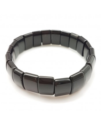 Bracelet Obsidienne Oeil Céleste perles carrées proposé par Gaiance Minéraux