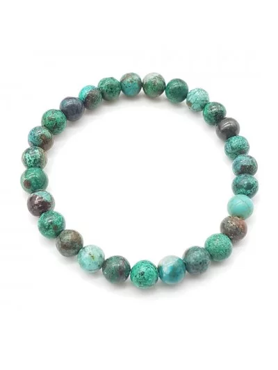 Bracelet Chrysocolle perles 8mm - Pierres et vertus - Gaiance Minéraux