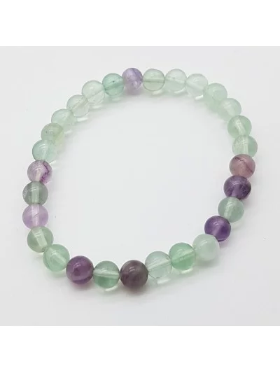 Bracelet Fluorite perles 6mm - Pierres et vertus - Gaiance Minéraux