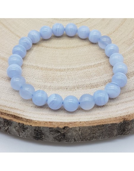 Bracelet Equilibre et Clarté d'esprit Aventurine et Calcédoine bleue Sodalite Pierre naturelle 8mm