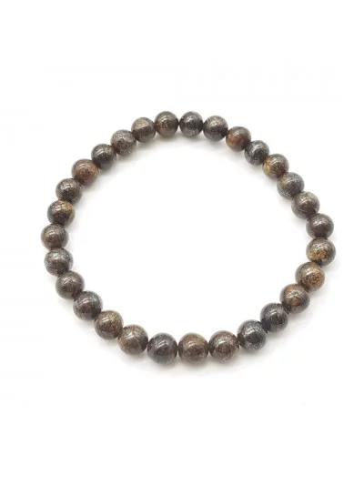 Bracelet Bronzite perles 6mm - Pierres et vertus - Gaiance Minéraux