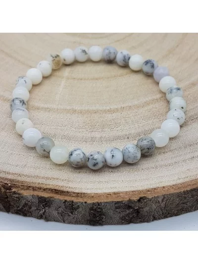 Bracelet Agate Dendritique 6mm - Vertus, Bienfaits et Propriétés Li...