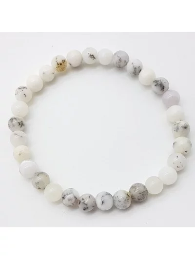 Bracelet Agate Dendritique 6mm - Vertus, Bienfaits et Propriétés Li...