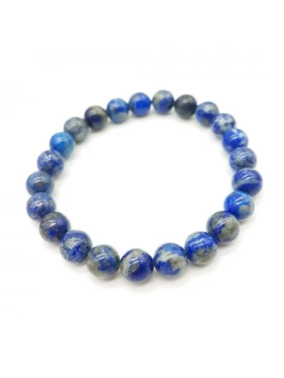 Bracelet Lapis Lazuli perles 8mm - Pierres et vertus - Gaiance Minéraux