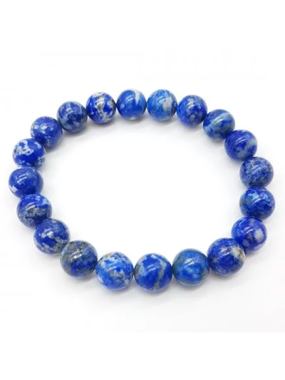 Bracelet Lapis Lazuli perles 10mm - Pierres et vertus - Gaiance Minéraux