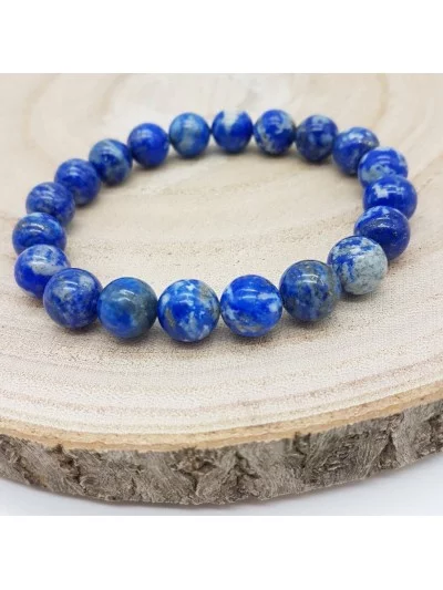 Bracelet Lapis Lazuli perles 10mm - Pierres et vertus - Gaiance Minéraux