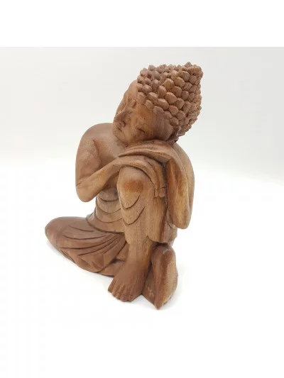 Statue Bouddha en Bois 20cm Retrait en Magasin - Vertus, Bienfaits ...