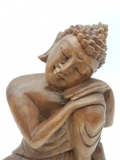 Statue Bouddha en Bois 20cm Retrait en Magasin - Vertus, Bienfaits ...