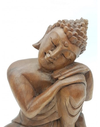 Statue en Bois Bouddha proposée par Gaiance Minéraux