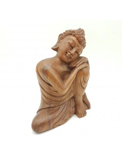 Statue Bouddha en Bois 20cm Retrait en Magasin - Vertus, Bienfaits ...