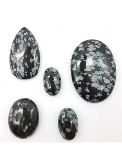 Cabochon Obsidienne Neige - Bijoux & Minéraux - Gaiance Minéraux