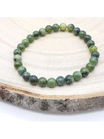 Bracelet Jade Néphrite perles 6mm - Pierres et vertus - Gaiance Minéraux