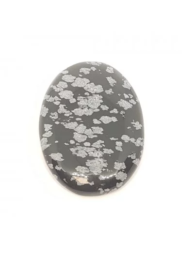 Cabochon Obsidienne Neige - Bijoux & Minéraux - Gaiance Minéraux