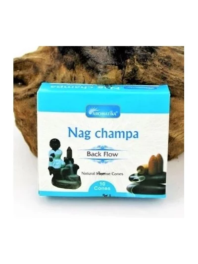 L'encens cône naturel Nag Champa de qualité - Gamme Encens fumée cascade Gaiance Minéraux