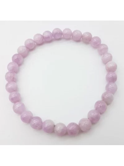 Bracelet Kunzite perles 6mm - Pierres et vertus - Gaiance Minéraux