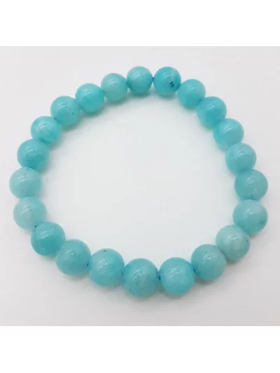 Bracelet Amazonite perles 8mm - Pierres et vertus - Gaiance Minéraux