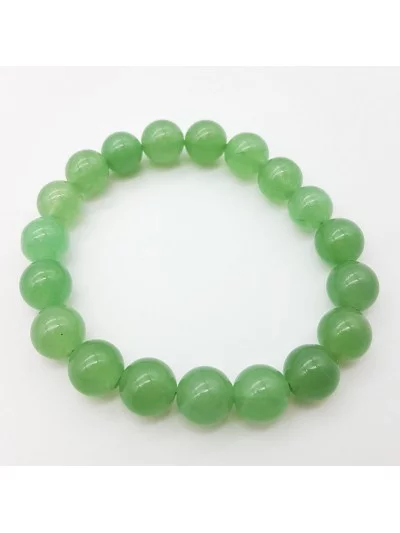 Bracelet Aventurine naturelle perles 10mm - Pierres et vertus - Gaiance Minéraux