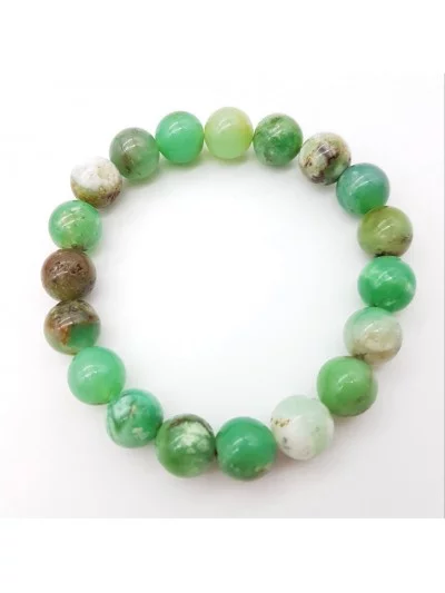 Bracelet Chrysoprase perles 10mm - Pierres et vertus - Gaiance Minéraux