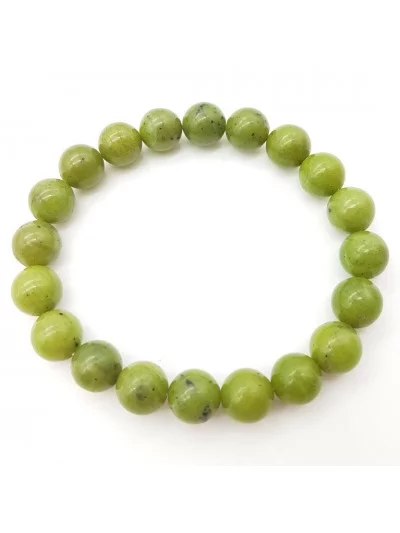 Bracelet Jade Néphrite perles 10mm - Pierres et vertus - Gaiance Minéraux