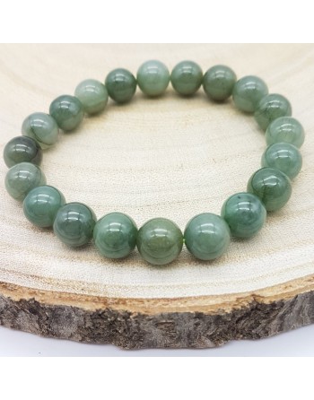 Bracelet 10mm Jade Burma proposé par Gaiance Minéraux
