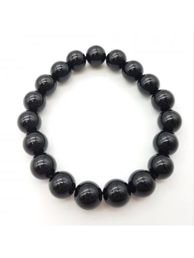 Bracelet Onyx perles 10mm - Pierres et vertus - Gaiance Minéraux