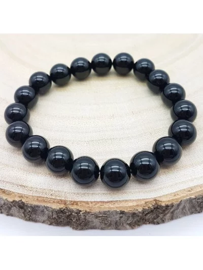 Bracelet Onyx perles 10mm - Pierres et vertus - Gaiance Minéraux