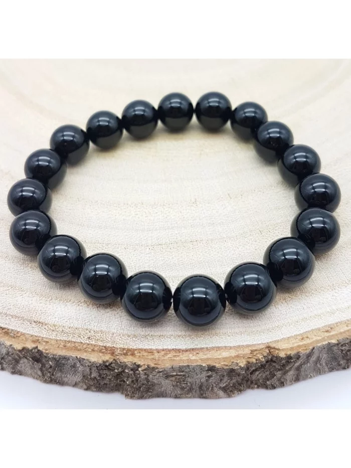 Bracelet Onyx perles 10mm - Pierres et vertus - Gaiance Minéraux