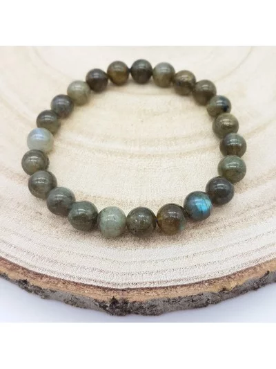 Bracelet Labradorite perles 8mm - Pierres et vertus - Gaiance Minéraux