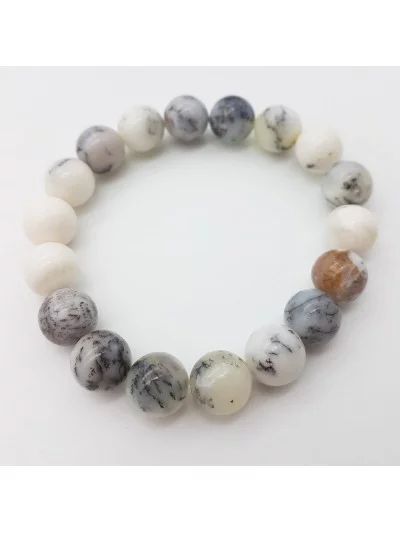 Bracelet Agate Dendritique perles 10mm - Pierres et vertus - Gaiance Minéraux