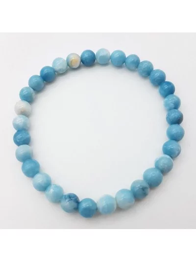 Bracelet Larimar perles 6mm - Pierres et vertus - Gaiance Minéraux