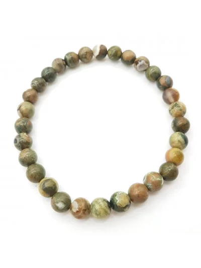 Bracelet Rhyolite perles 6mm - Pierres et vertus - Gaiance Minéraux