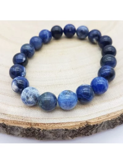 Bracelet Sodalite perles 10mm - Pierres et vertus - Gaiance Minéraux