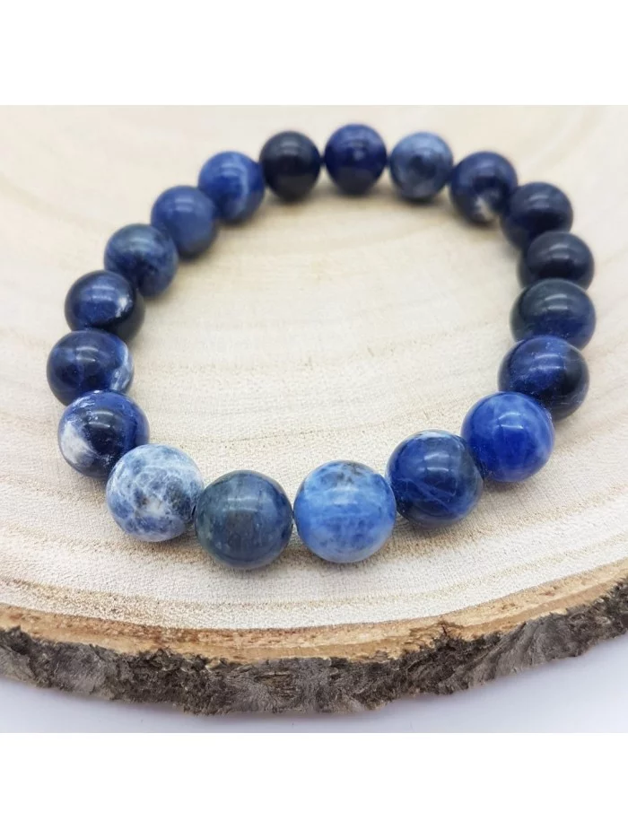 Bracelet Sodalite perles 10mm - Pierres et vertus - Gaiance Minéraux