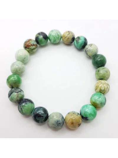 Bracelet Variscite perles 10mm - Pierres et vertus - Gaiance Minéraux