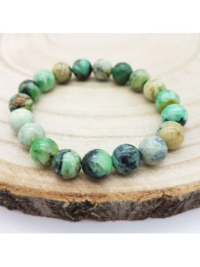 Bracelet Variscite perles 10mm - Pierres et vertus - Gaiance Minéraux