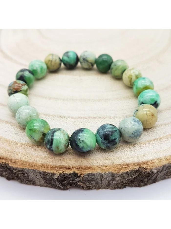 Bracelet Variscite perles 10mm - Pierres et vertus - Gaiance Minéraux