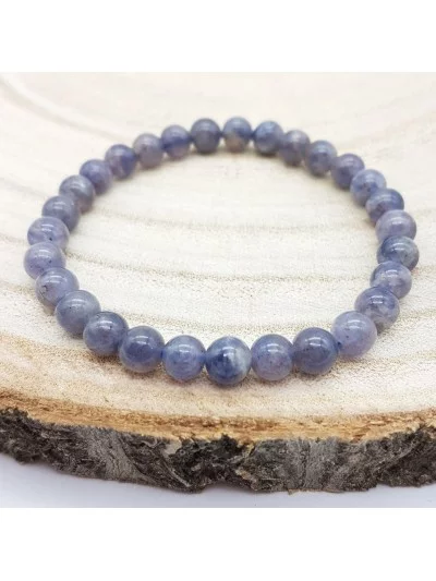 Bracelet Iolite ou Cordiérite perles 6mm - Pierres et vertus - Gaiance Minéraux