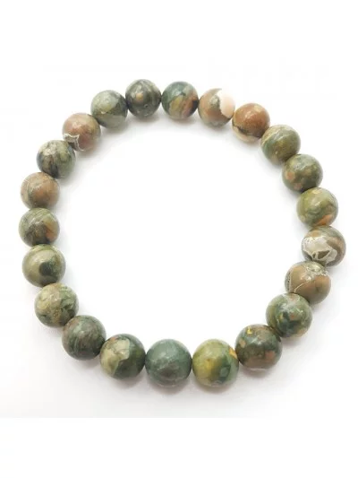 Bracelet Rhyolite perles 8mm - Pierres et vertus - Gaiance Minéraux