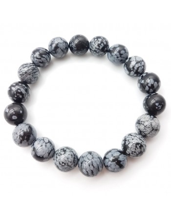 Bracelet 10m Obsidienne Neige proposé par Gaiance Minéraux